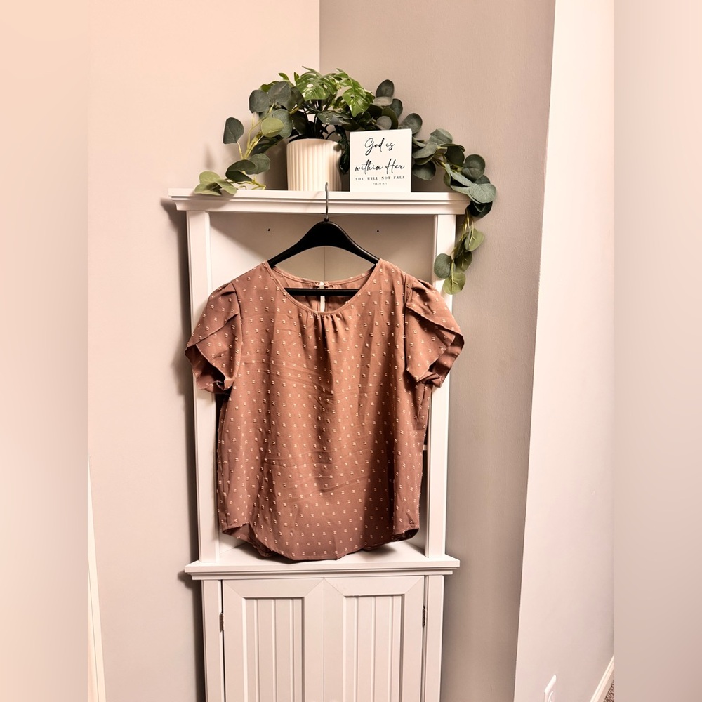 Elegant dusty pink Polka Dot Women's Top